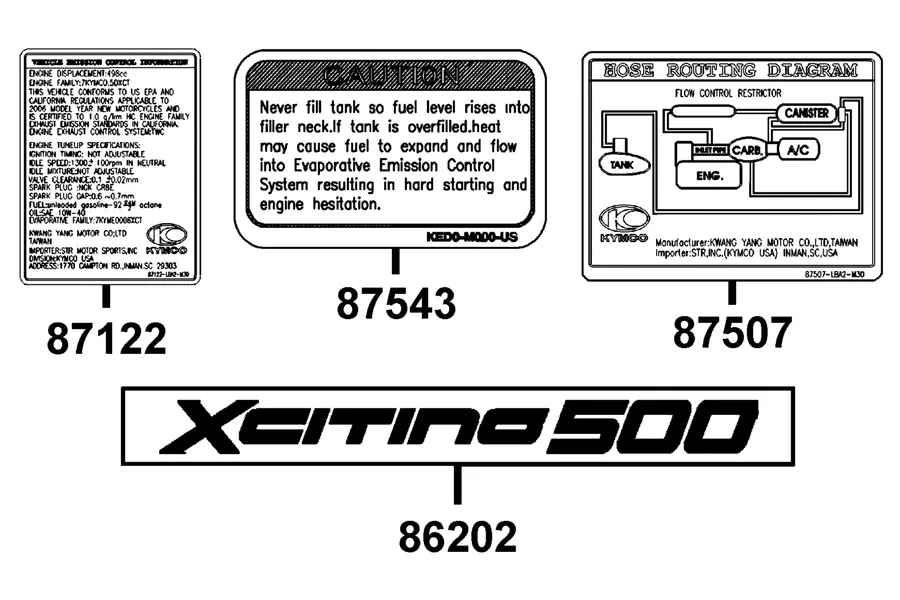 F26 Emblem and Stripe parts diagram
