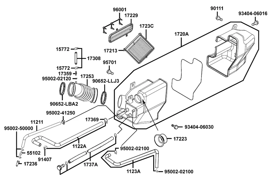 F13 Air Cleaner parts diagram