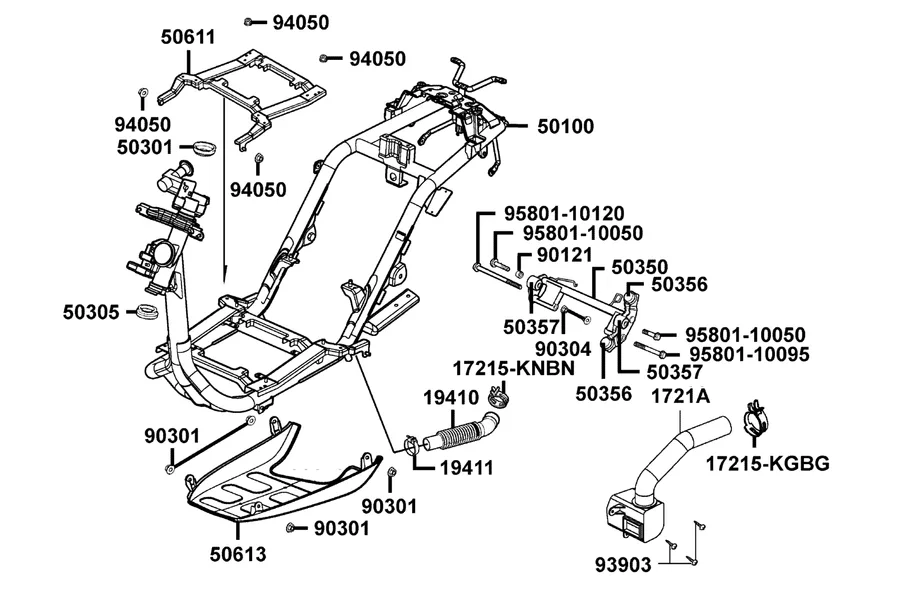F21 Frame Body parts diagram