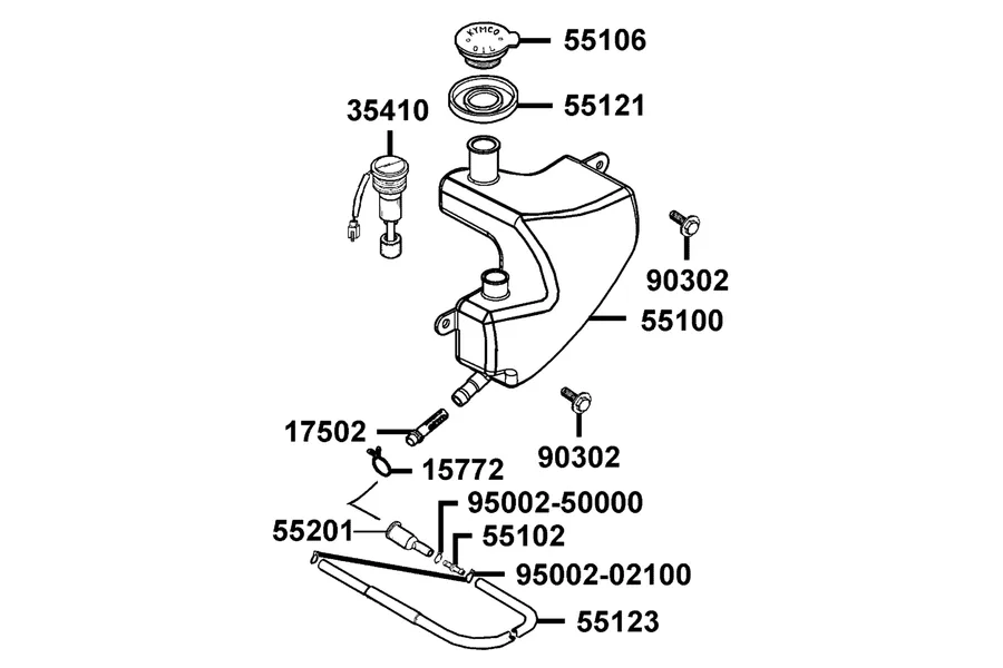 F12 Oil Tank parts diagram