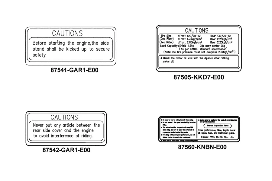 F24 Caution Label parts diagram