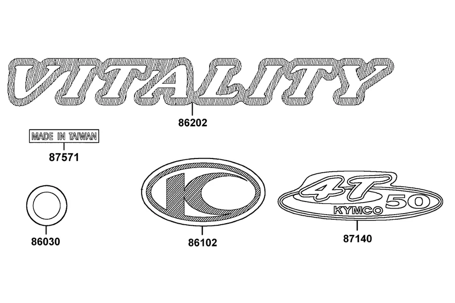 F24 Emblem and Stripe parts diagram