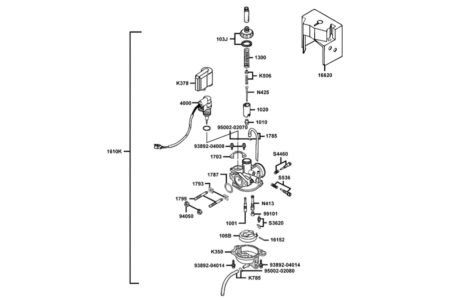 E11 Carburetor parts diagram