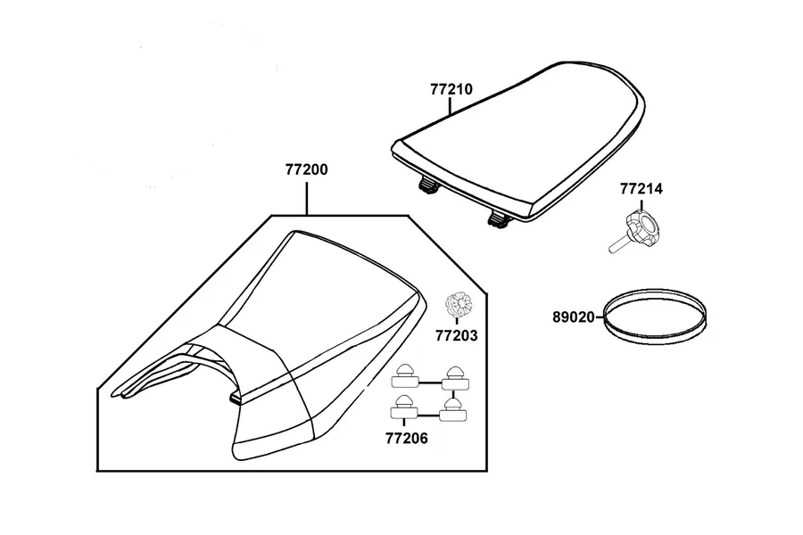 F12 Seat parts diagram