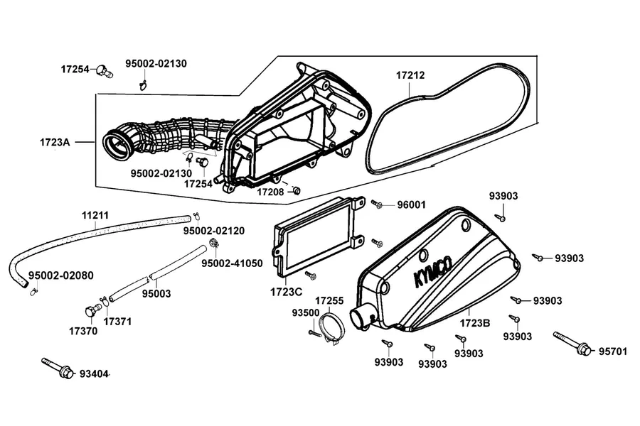 F13 Air Cleaner parts diagram