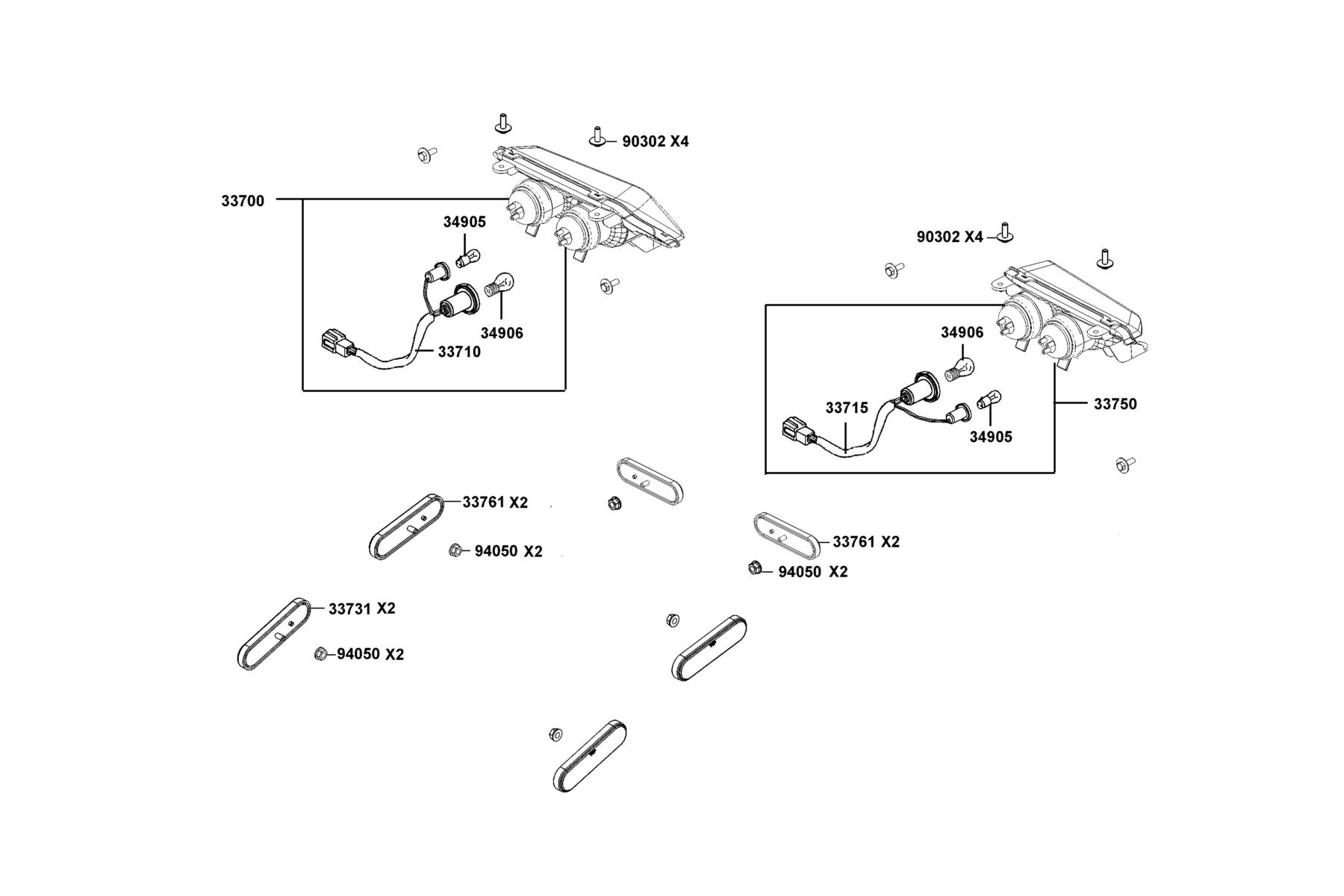 MXU 270I EURO 2026MY Light Tail parts diagram