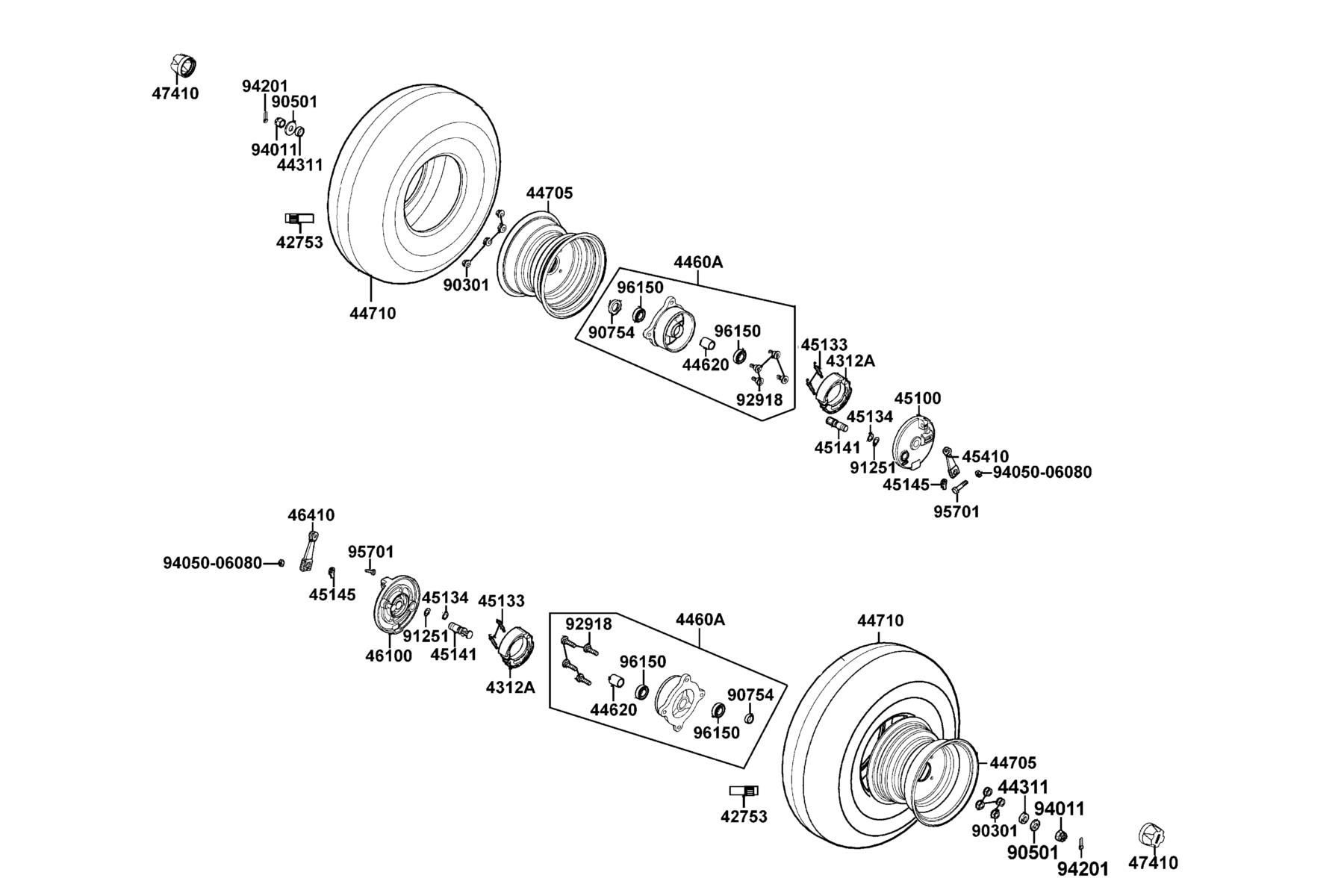 MXU 150X 2025MY EPA Front Wheel parts diagram