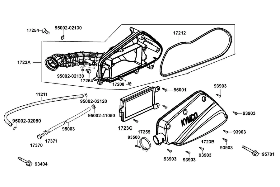 F13 Air Cleaner parts diagram