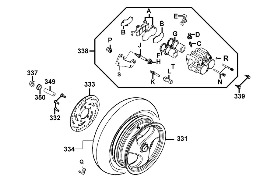 F08 Rear Wheel parts diagram
