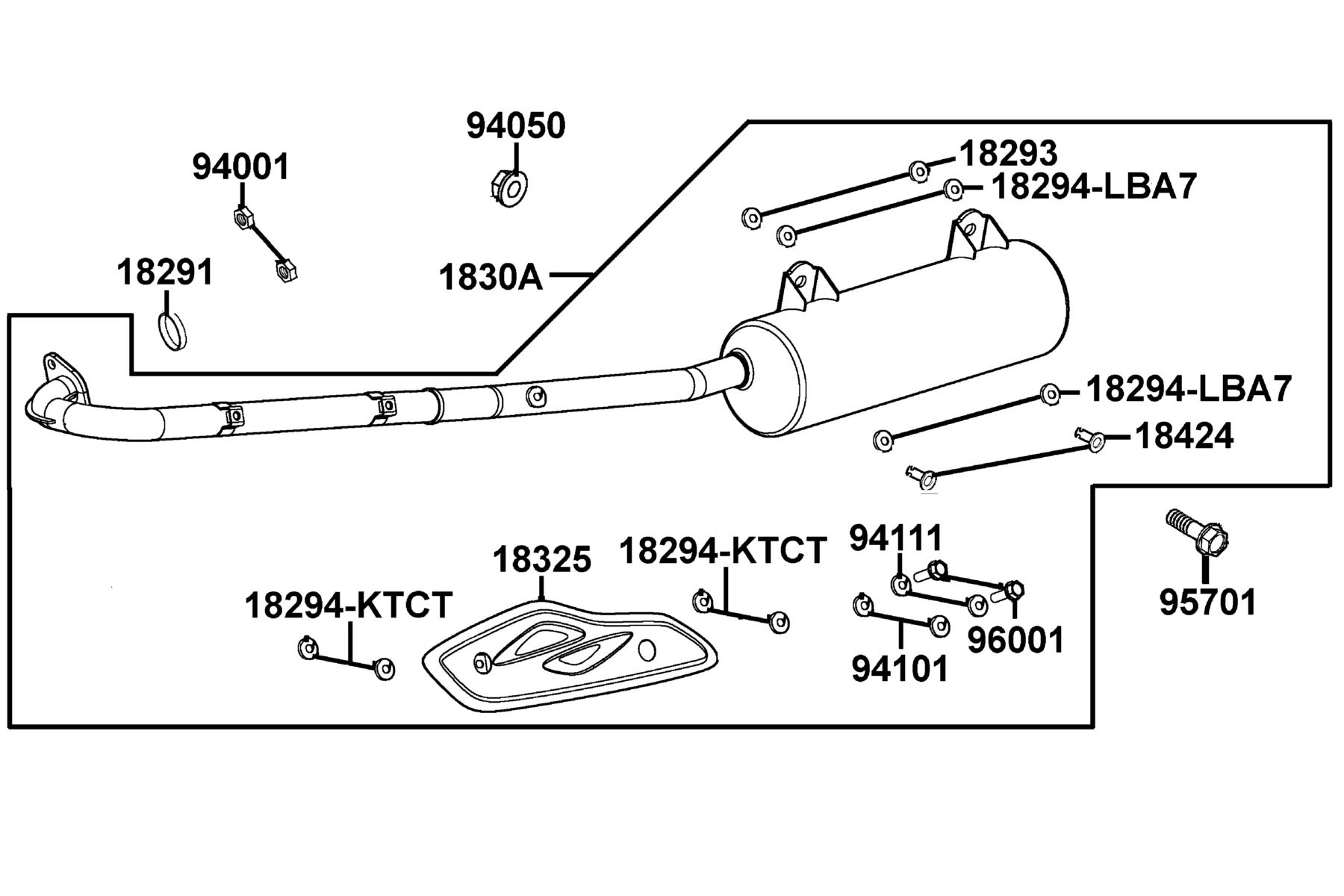 Mongoose(2021) Exhaust Muffler parts diagram