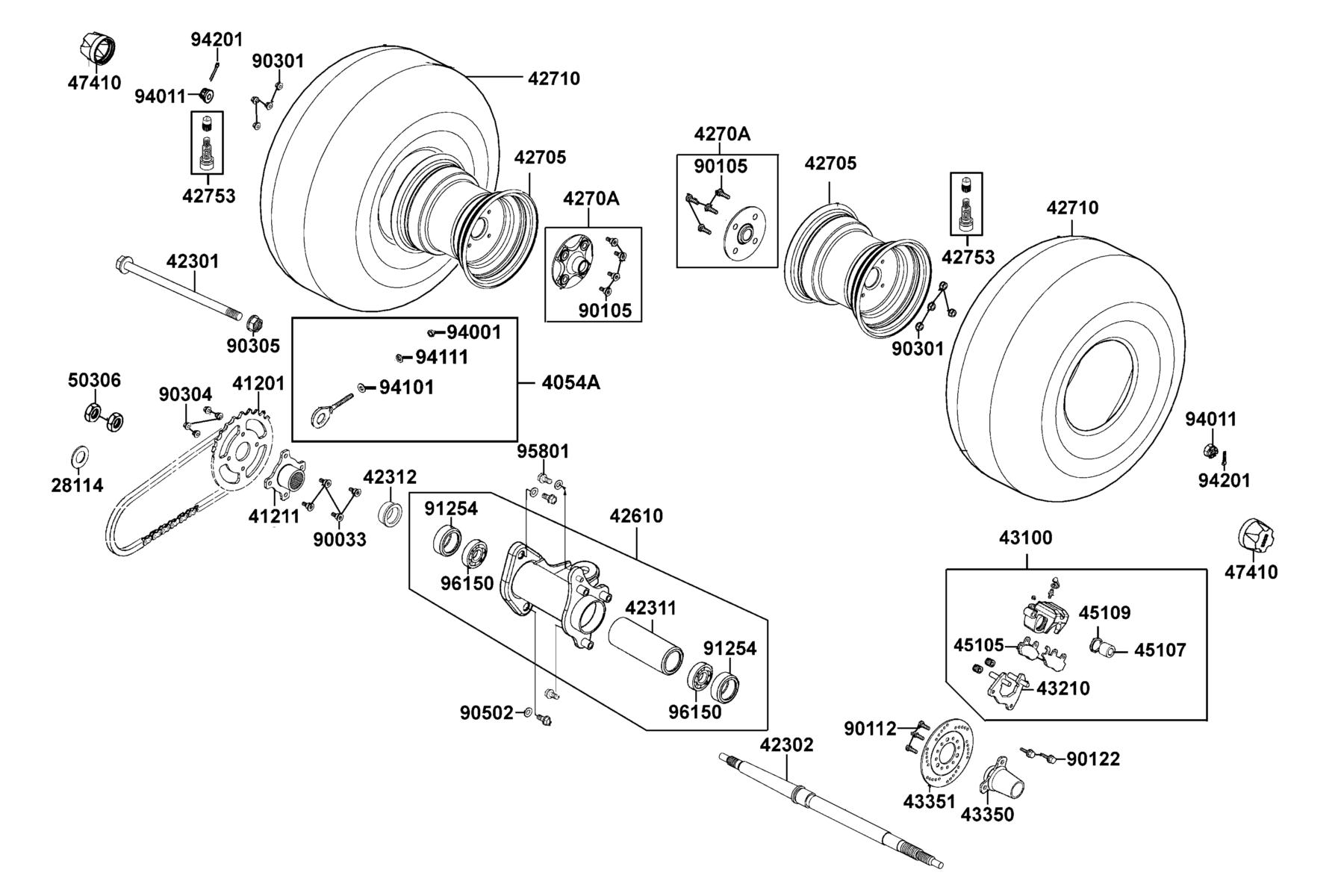 MXU 150X(2020) Rear Wheel parts diagram