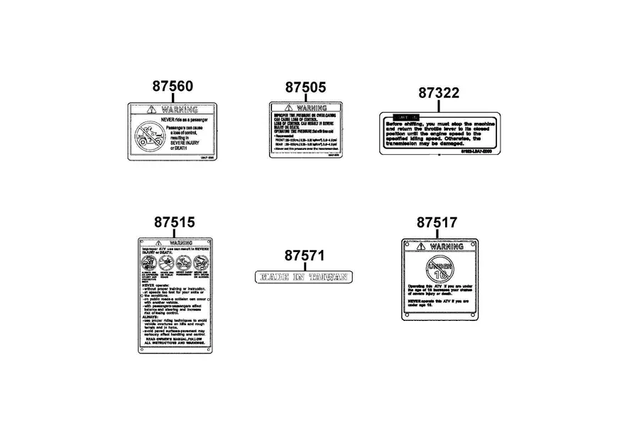 F24 Caution Label parts diagram