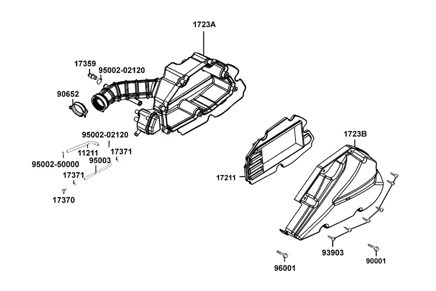 F13 Air Cleaner parts diagram