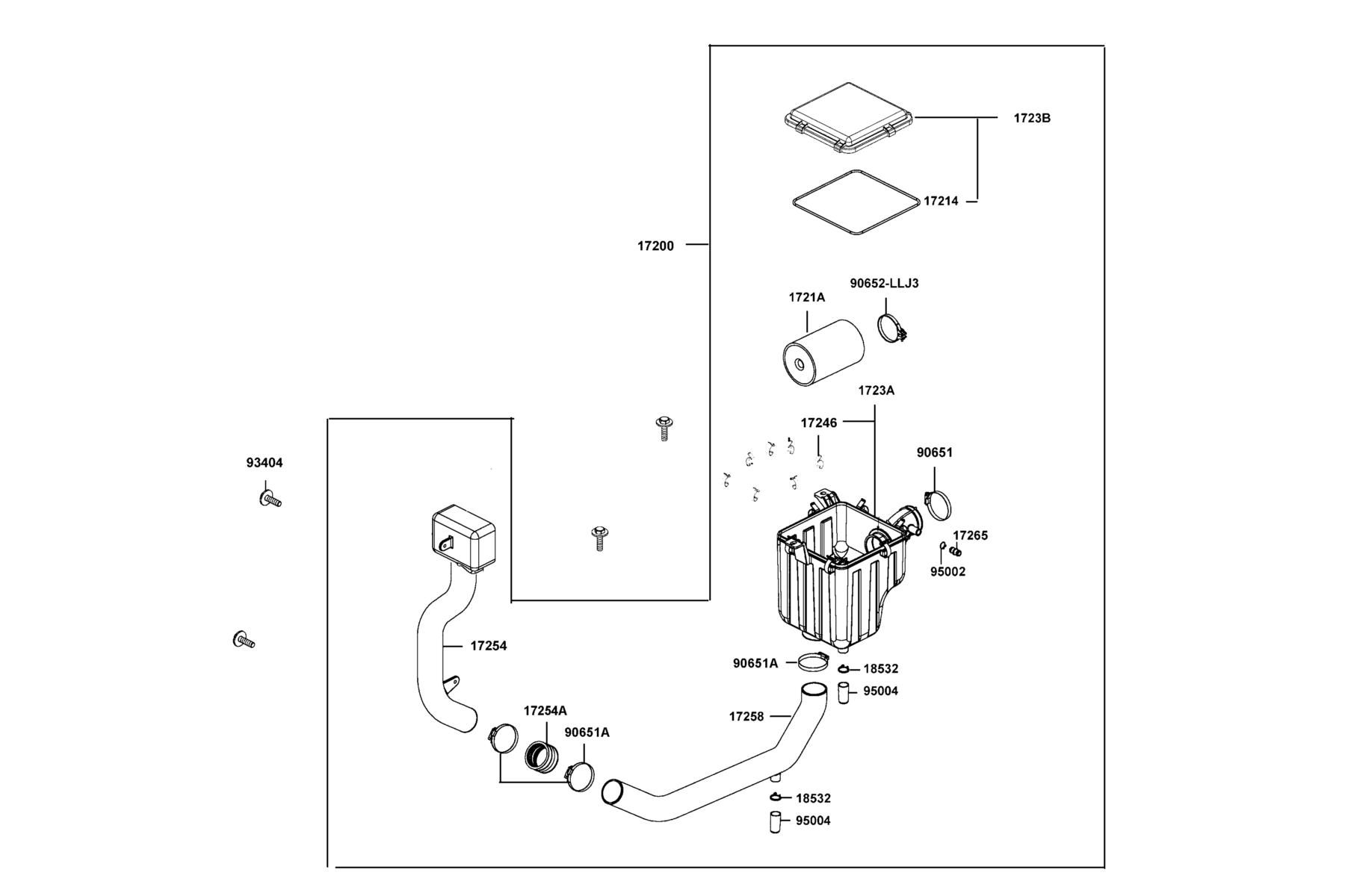 UXV 450i LE EPS (2023MY) Air/c Assy parts diagram