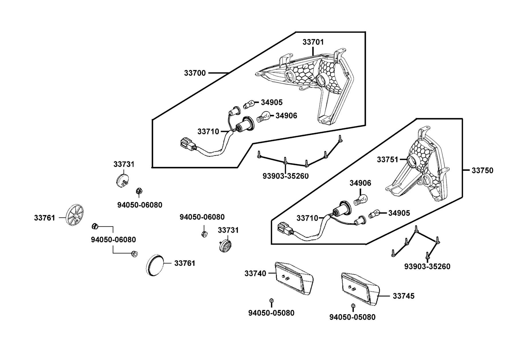MXU 270(2021) Light Tail parts diagram