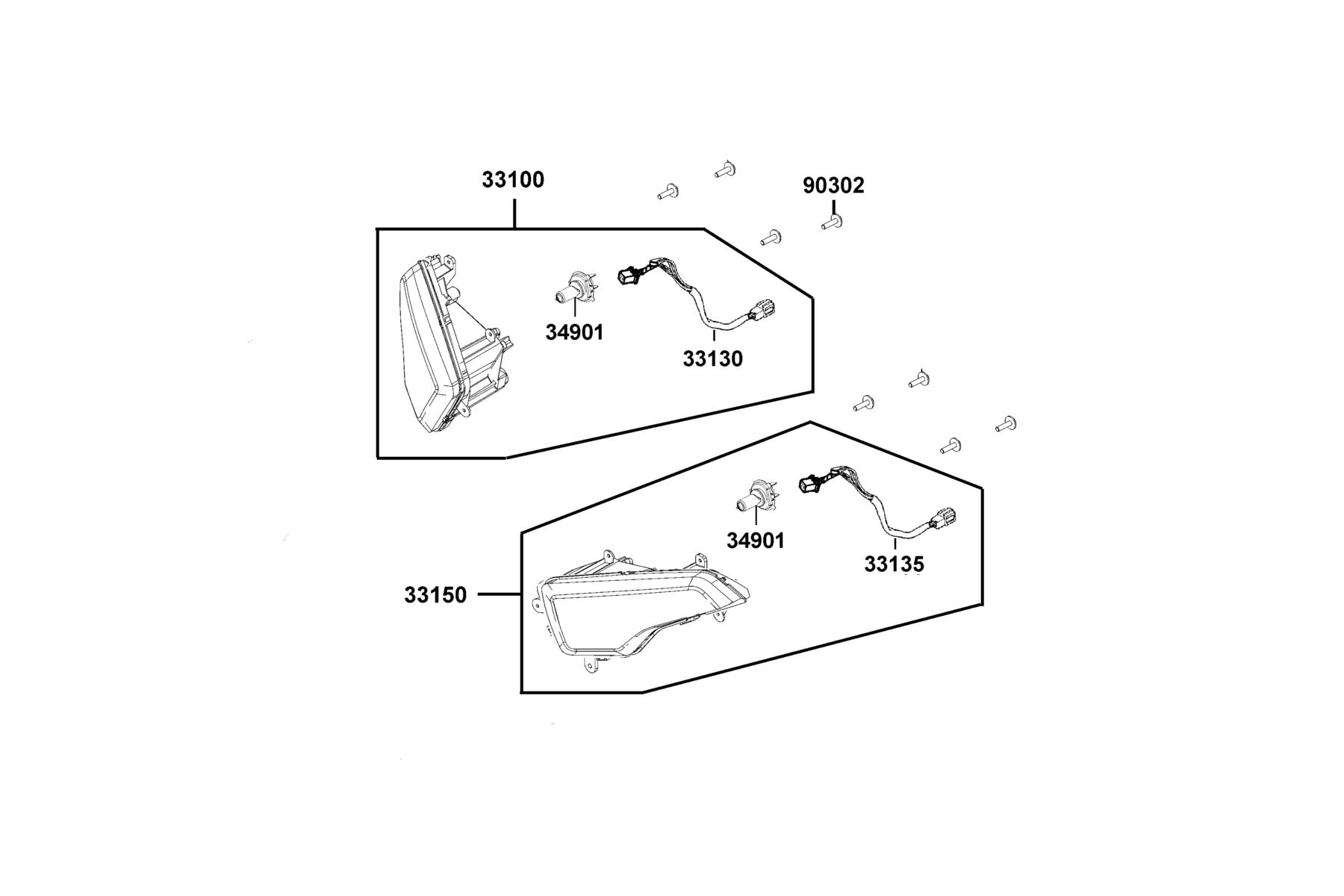 MXU 270(2021) Head Light parts diagram