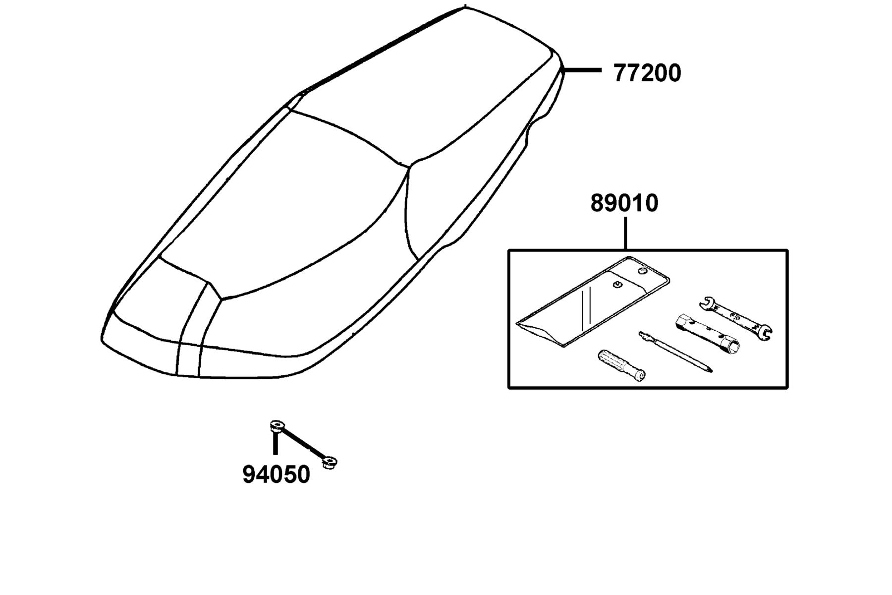 SUPER 8 R Seat parts diagram