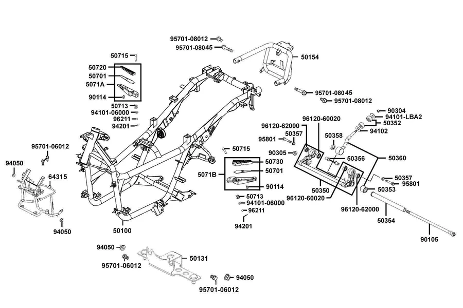 F20 Frame Body parts diagram