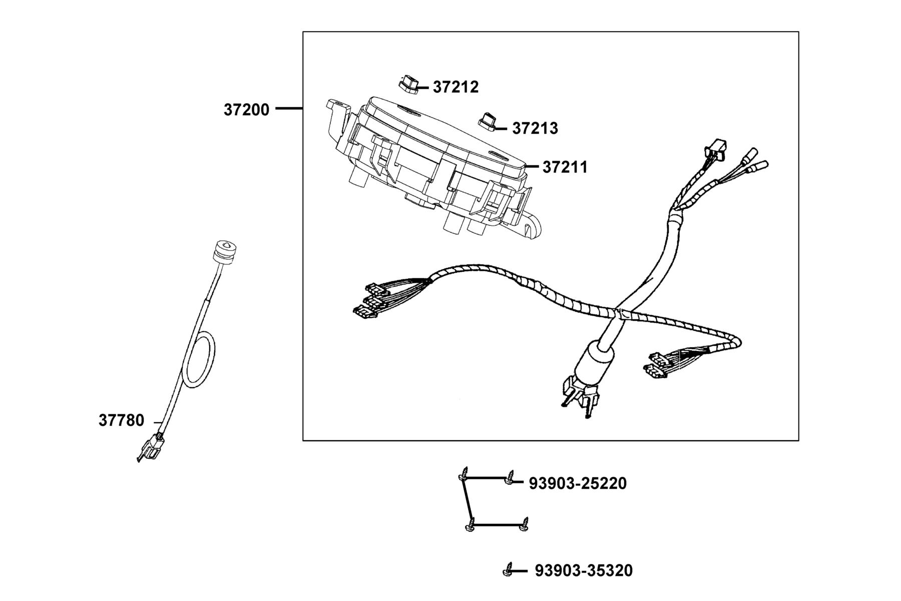 LIKE(2)50(2019~) Speedometer parts diagram