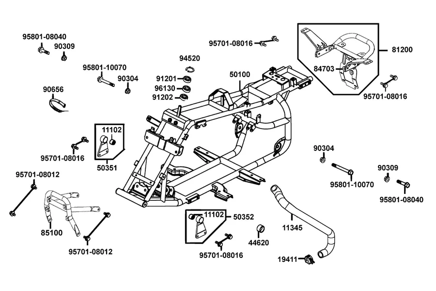 F17 Frame Body parts diagram