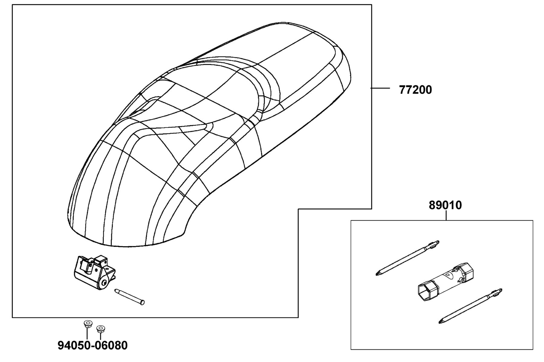 LIKE 200(2010~) Seat parts diagram