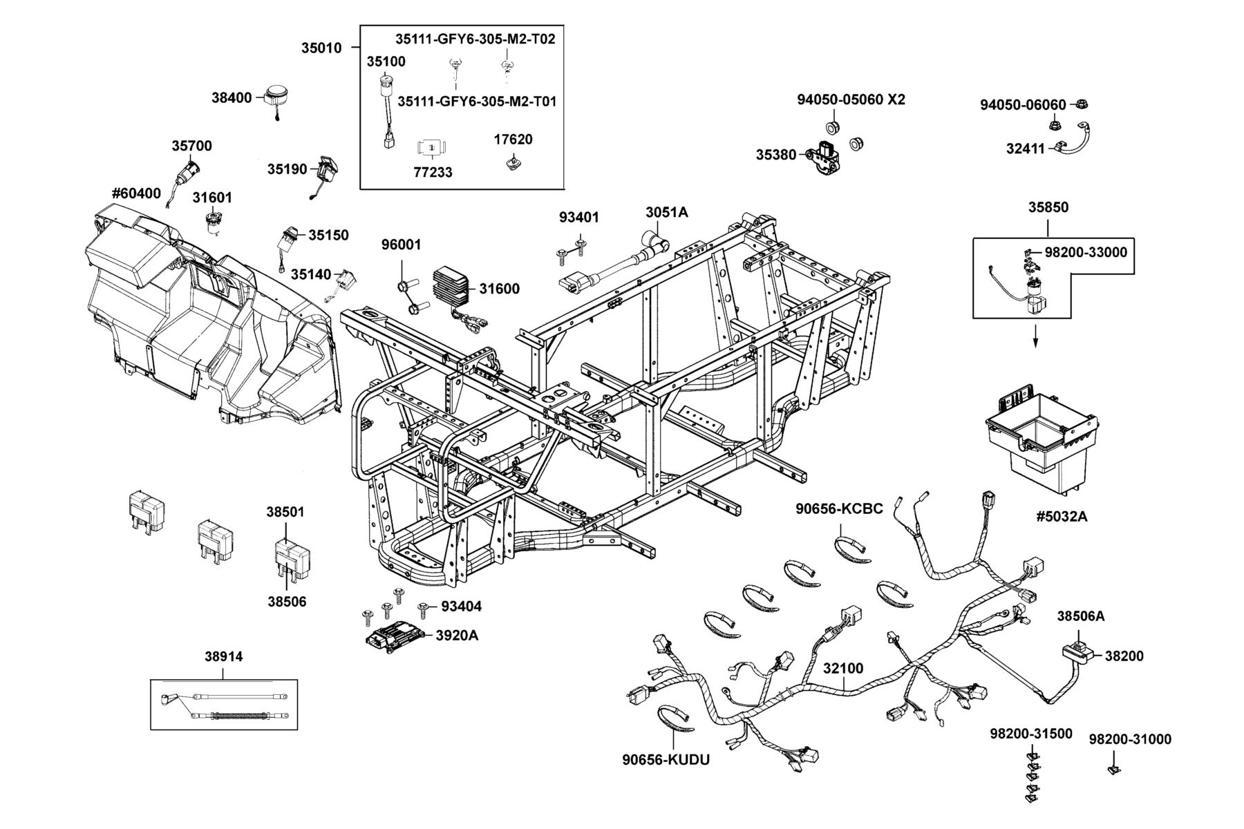 UXV 450i LE(2020) Harness Wire parts diagram