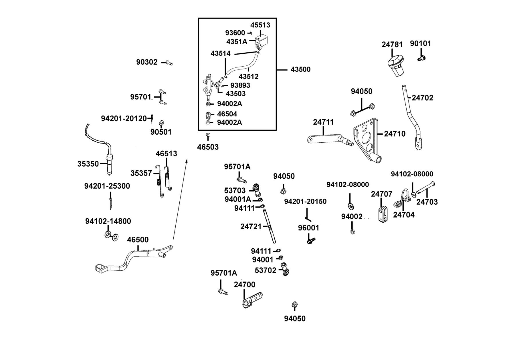 MXU 270(2021) Master Cylinder Rear parts diagram