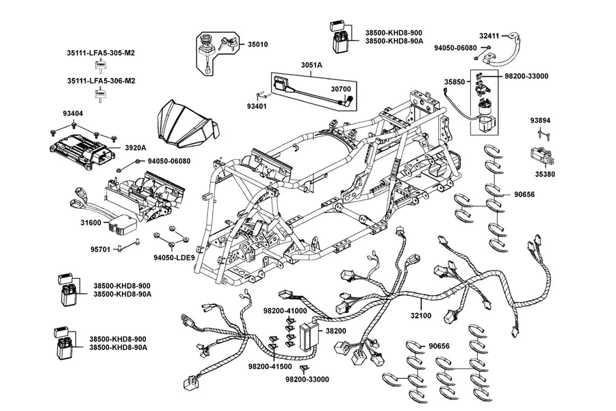 F20 Harness Wire parts diagram