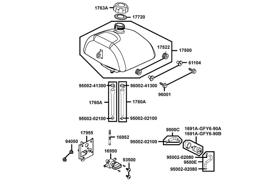 F08 Fuel Tank parts diagram