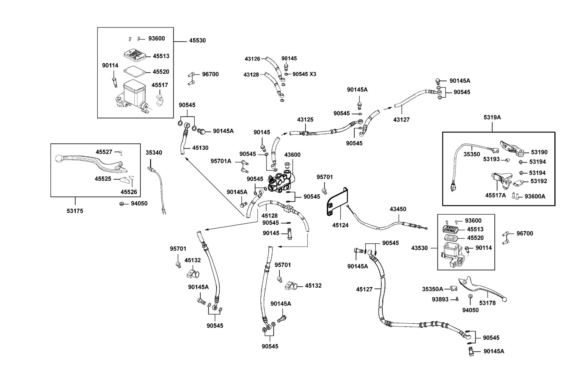 MXU 700(2021) Master Cylinder parts diagram