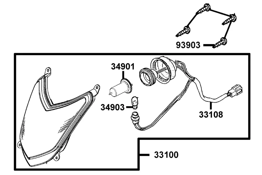 F01 Head Light parts diagram