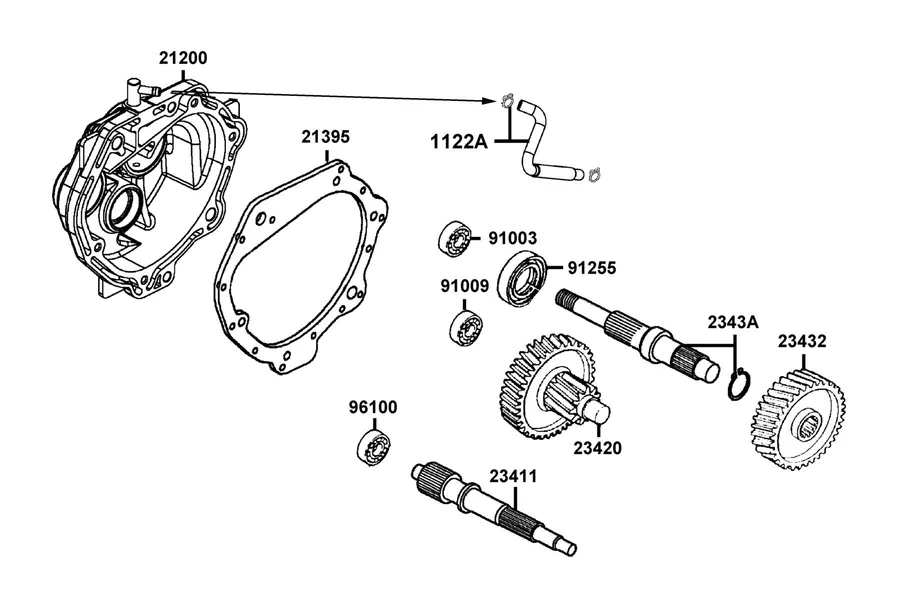 E08 Transmission parts diagram