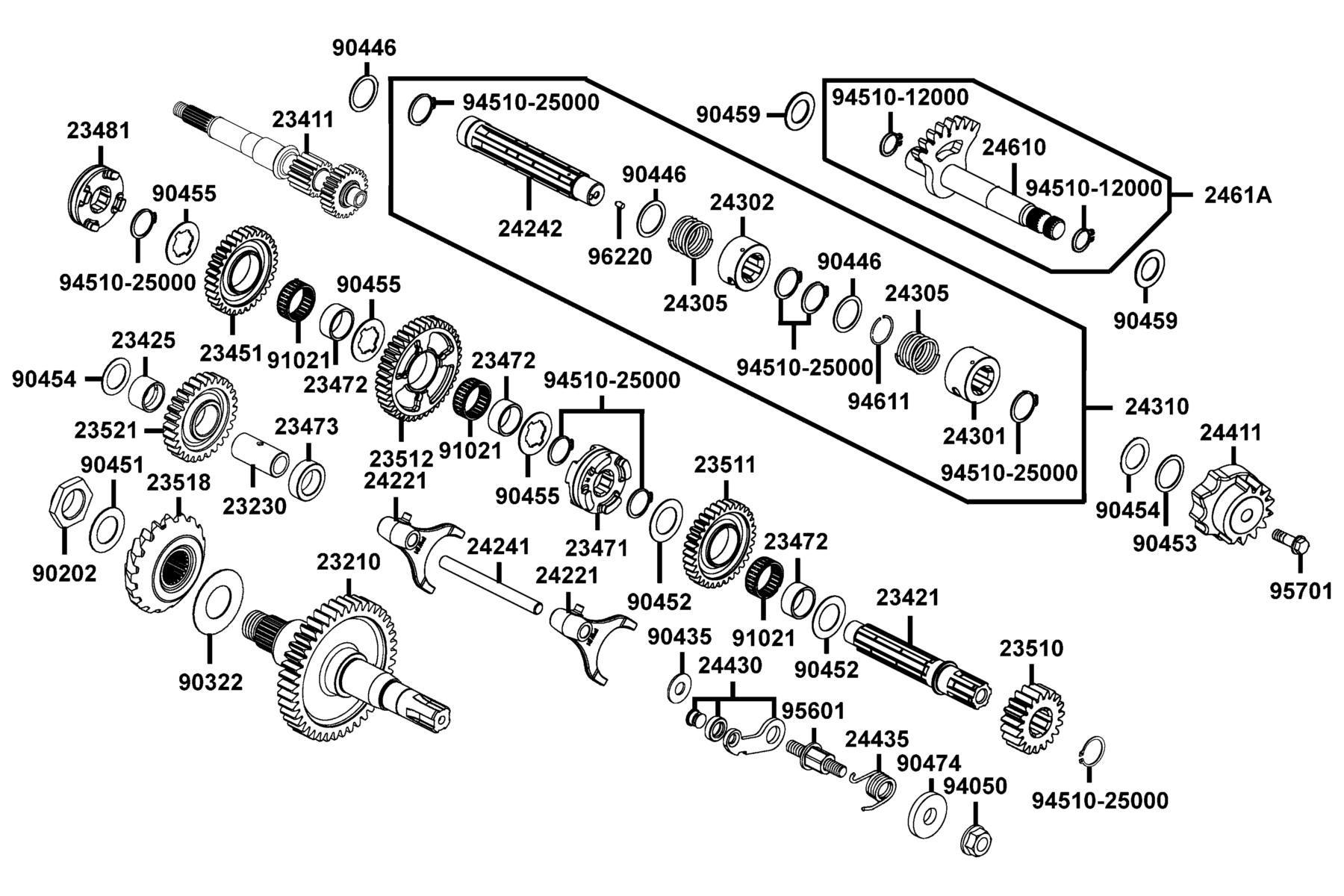 UXV(2022) Clutch Assy Primary parts diagram