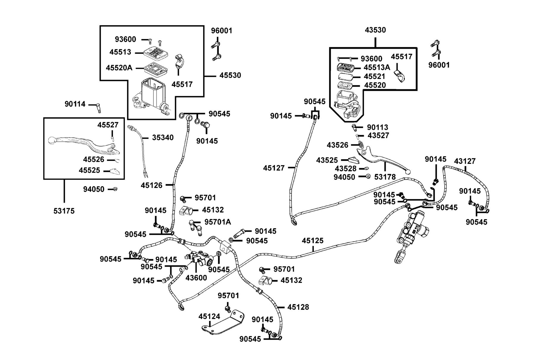 MXU 450i LE(2021) Master Cylinder parts diagram
