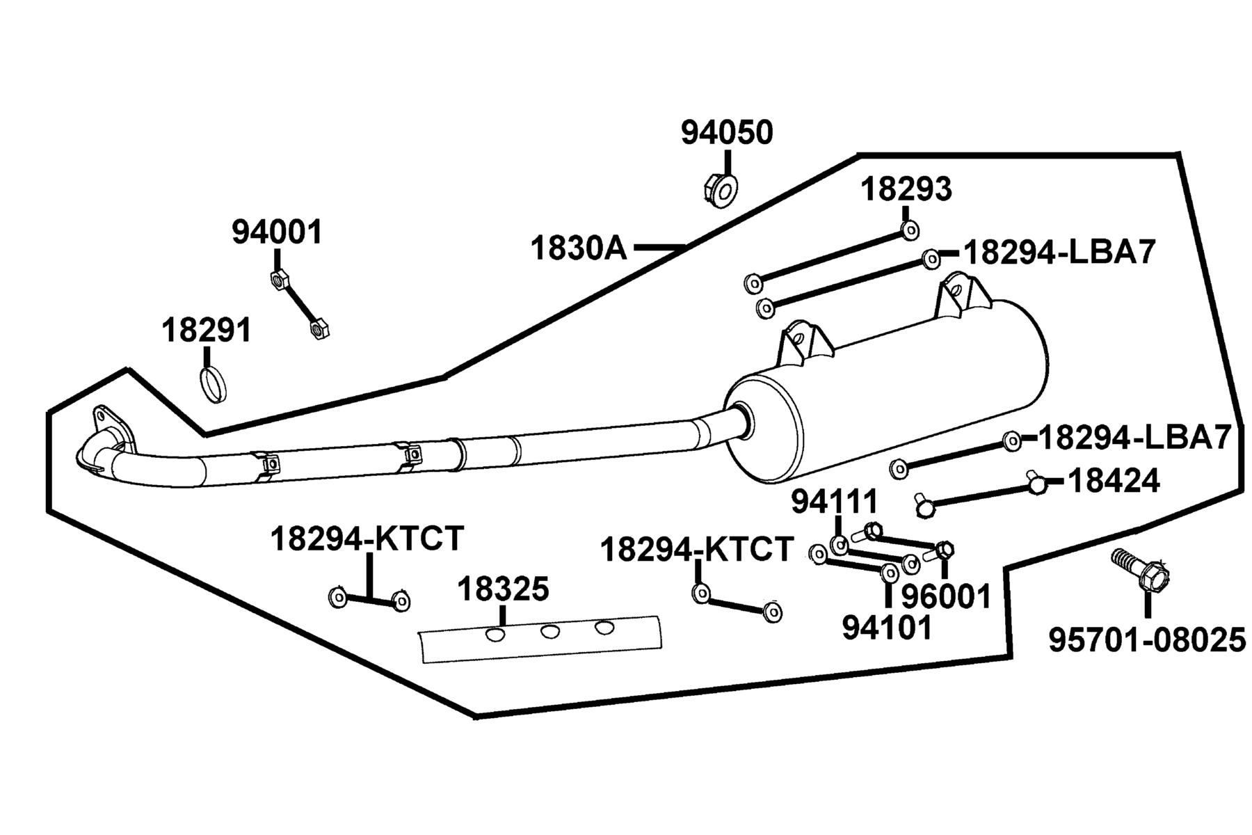 MXU 270 Exhaust Muffler parts diagram