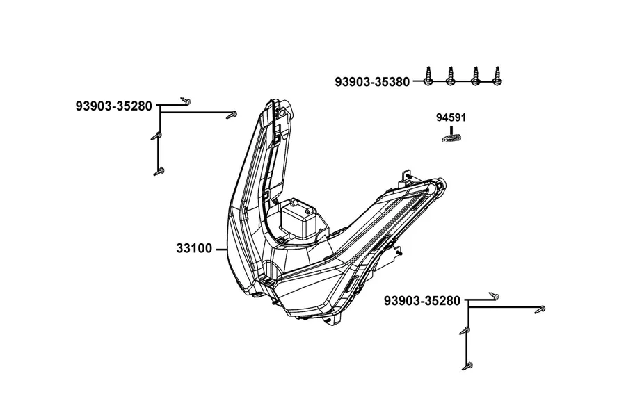 F01 Head Light parts diagram