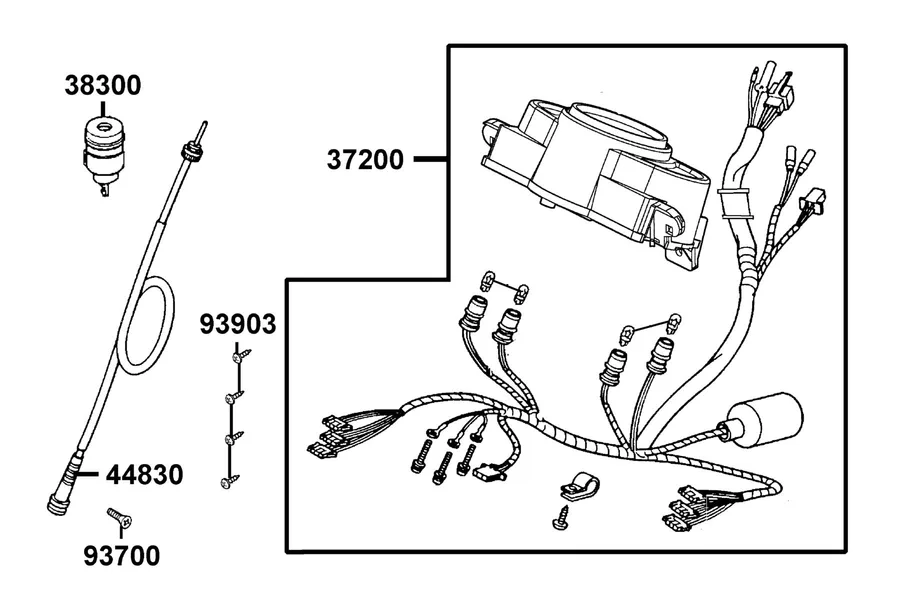 F02 Speedometer parts diagram