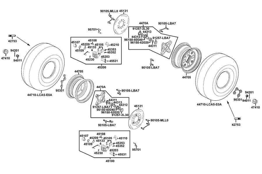 F07 Front Wheel parts diagram