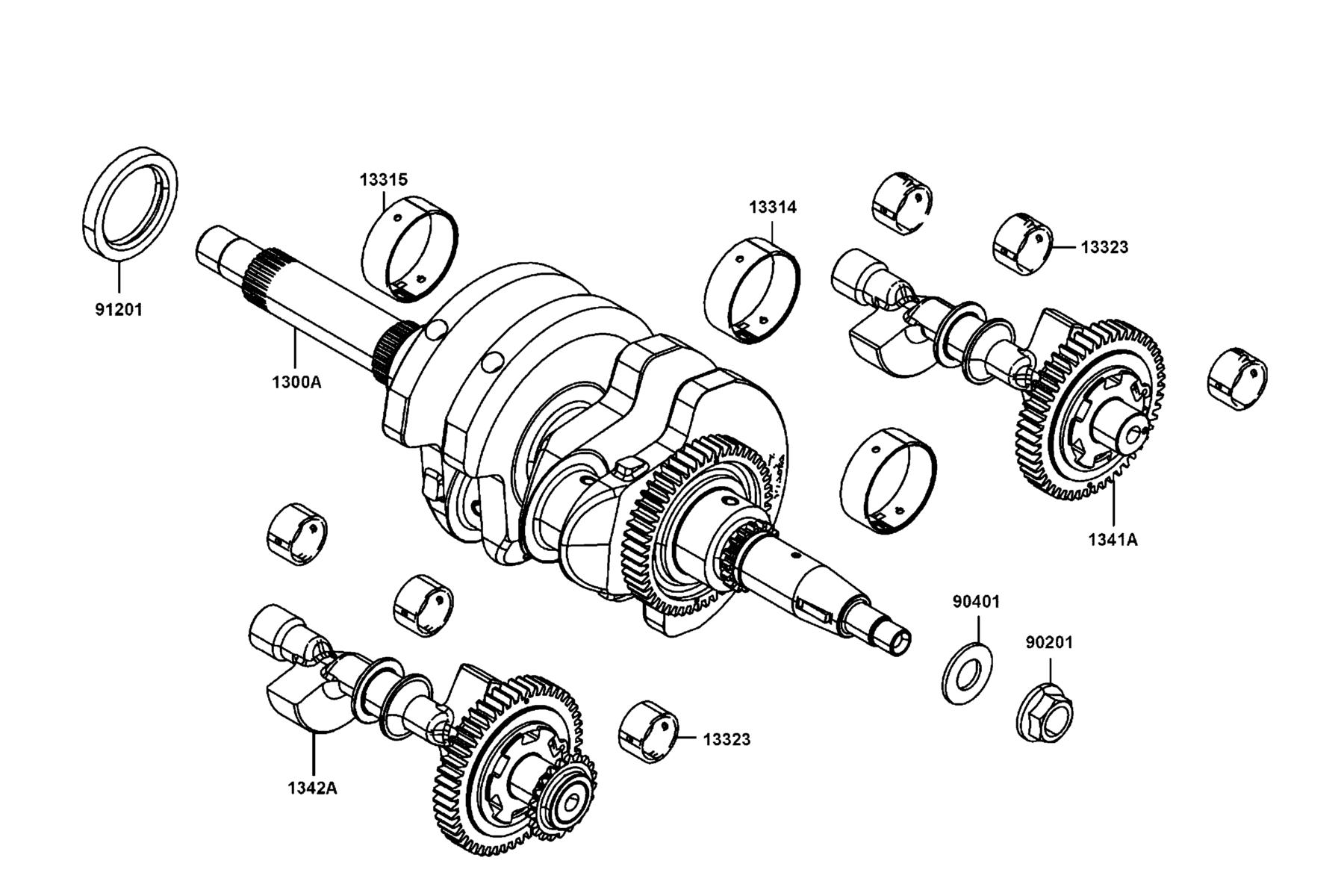 AK550 2022 Crank Shaft●Drive Proocket parts diagram