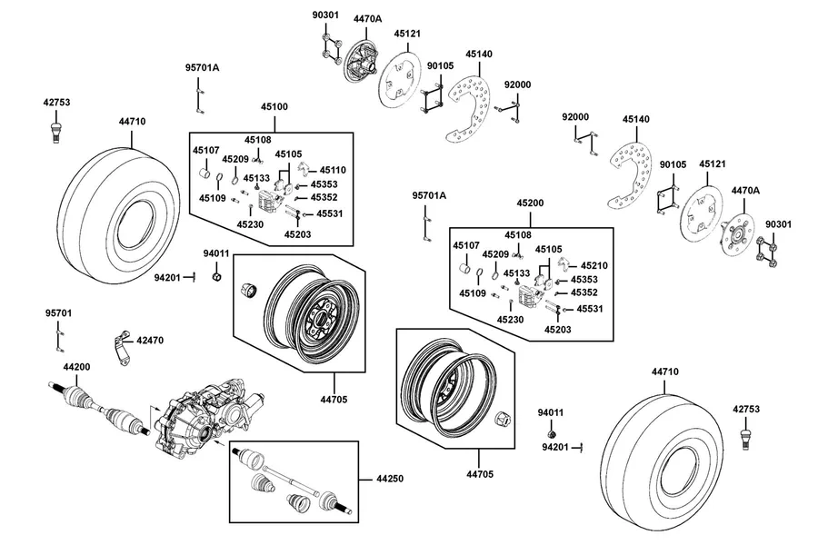F07 Front Wheel parts diagram