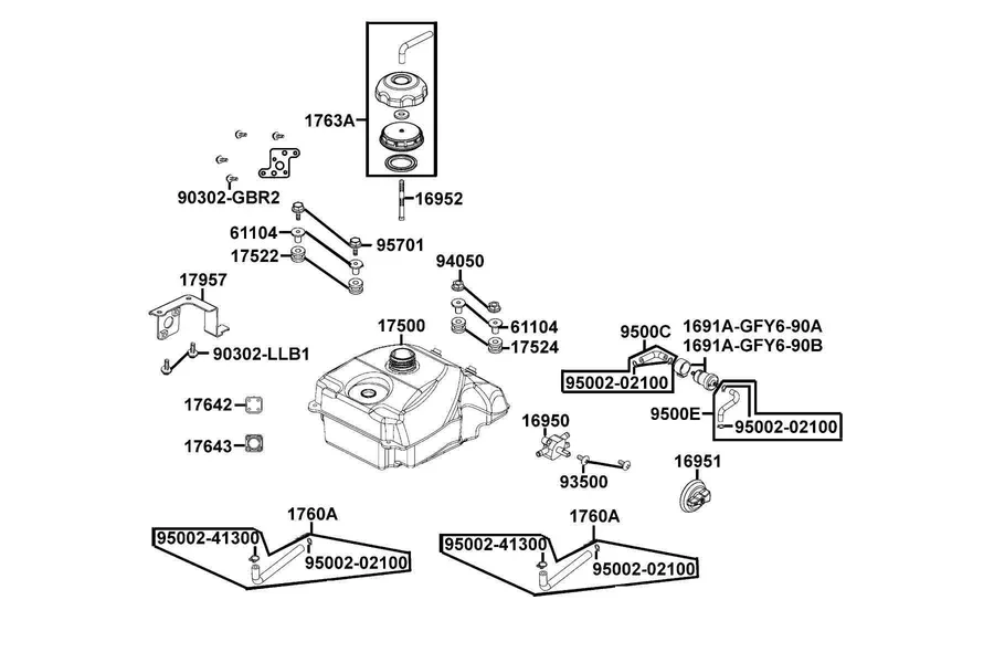 F10 Fuel Tank parts diagram