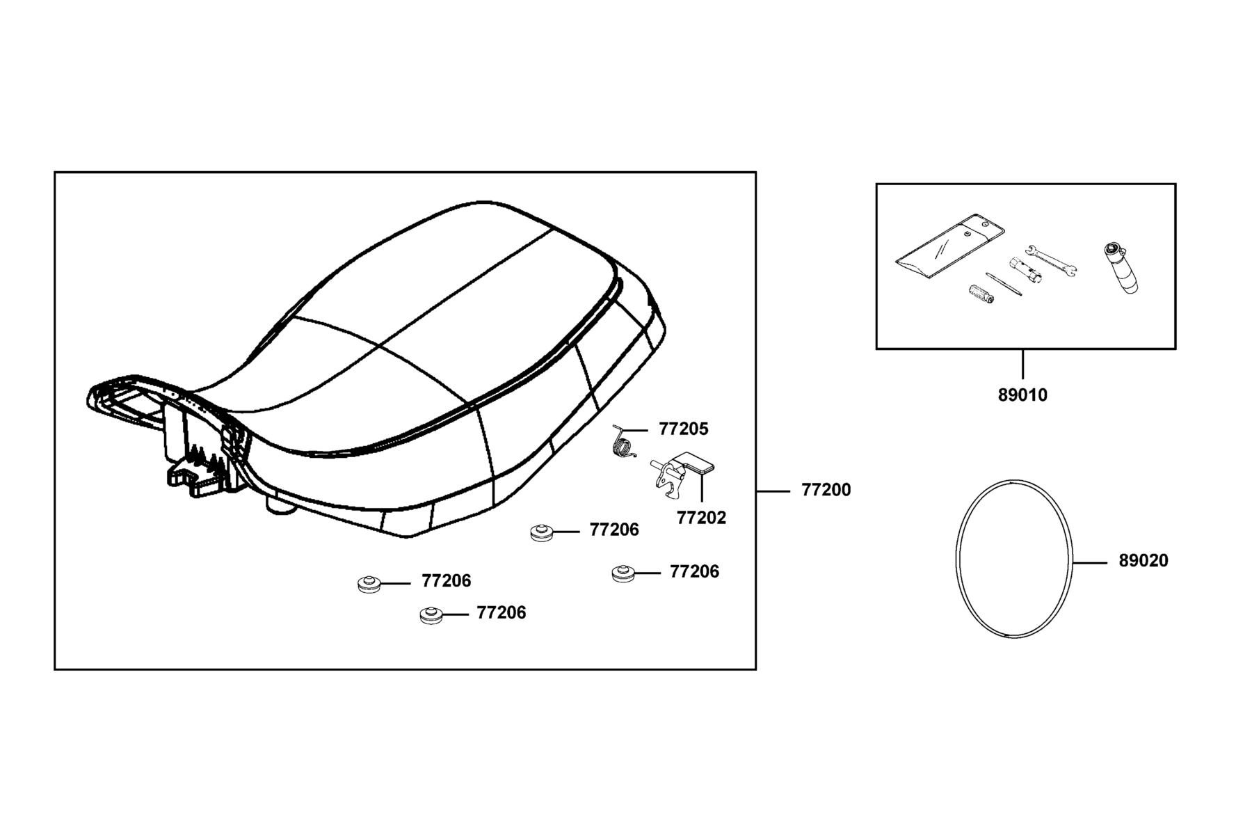 MXU 450i LE(2020) Seat parts diagram