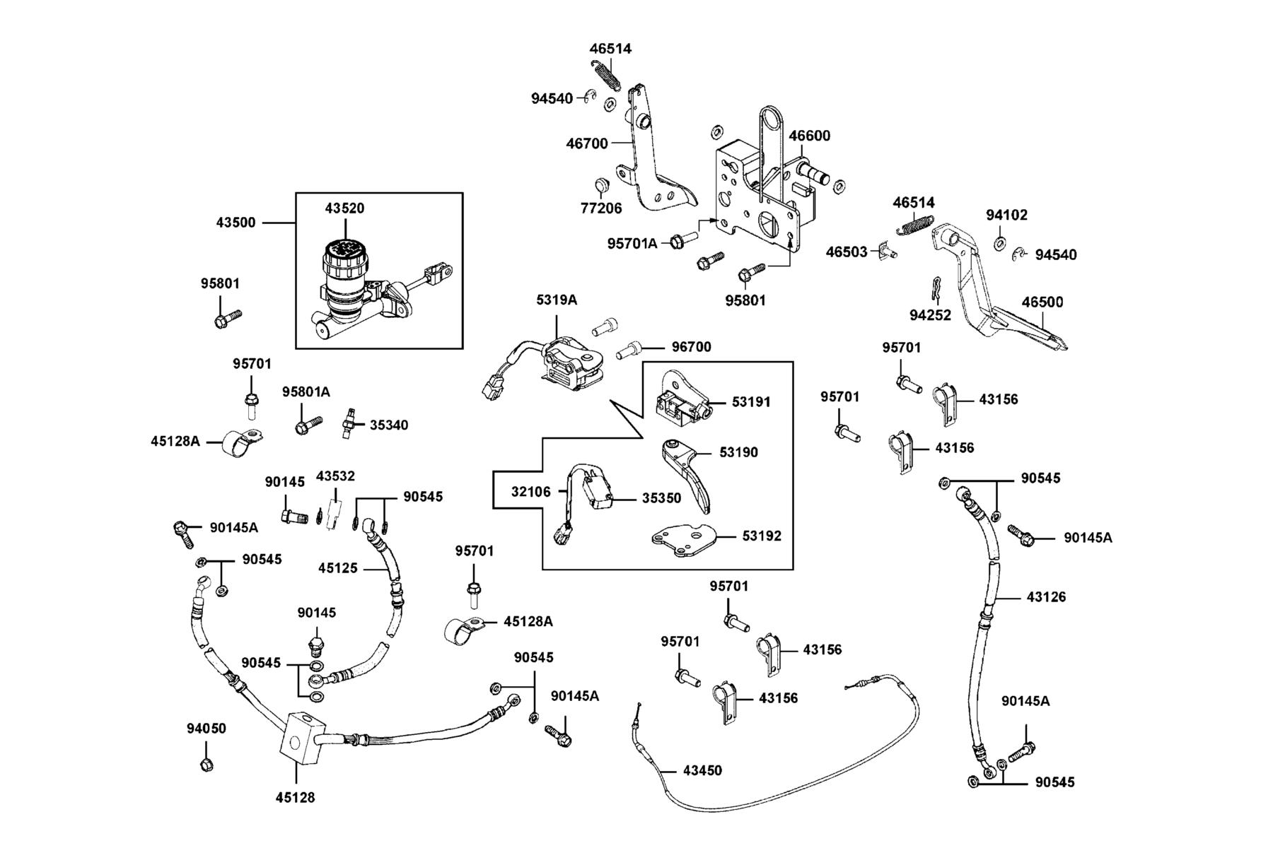 UXV 450i LE(2018) Hose Assy Brk●Brake Assy Parking parts diagram