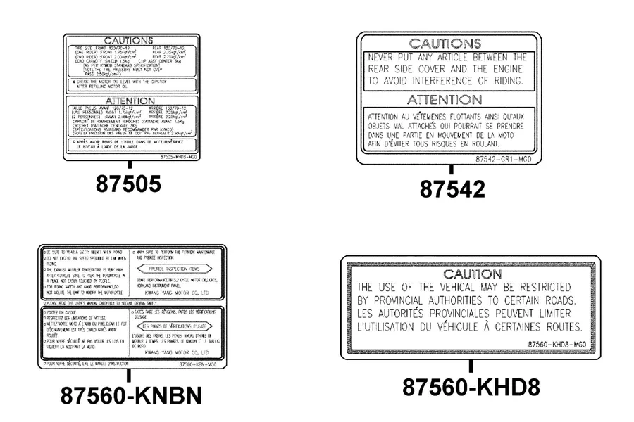 F24 Caution Label parts diagram