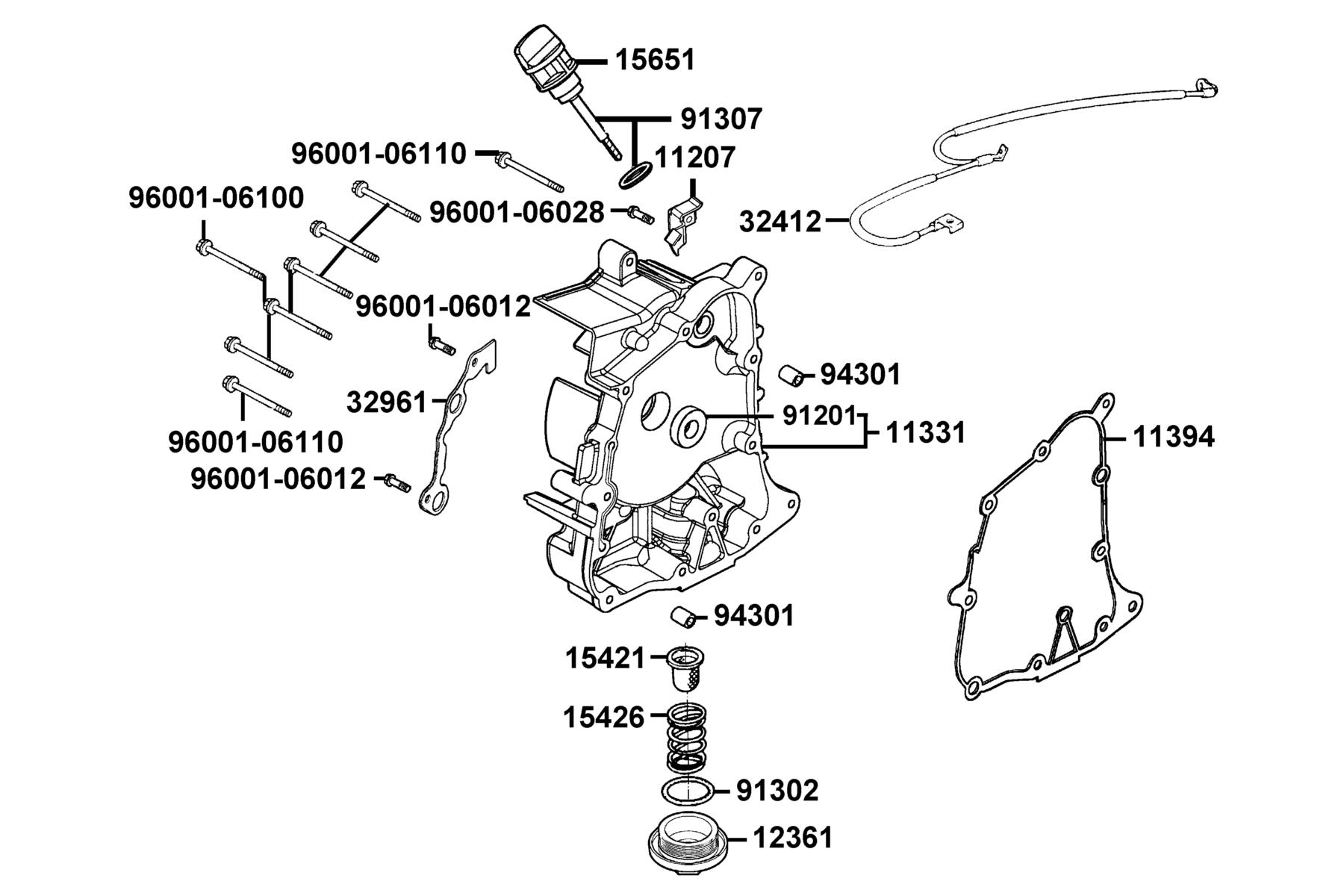 AGILITY 125(2020) Right Crankcase Cover parts diagram