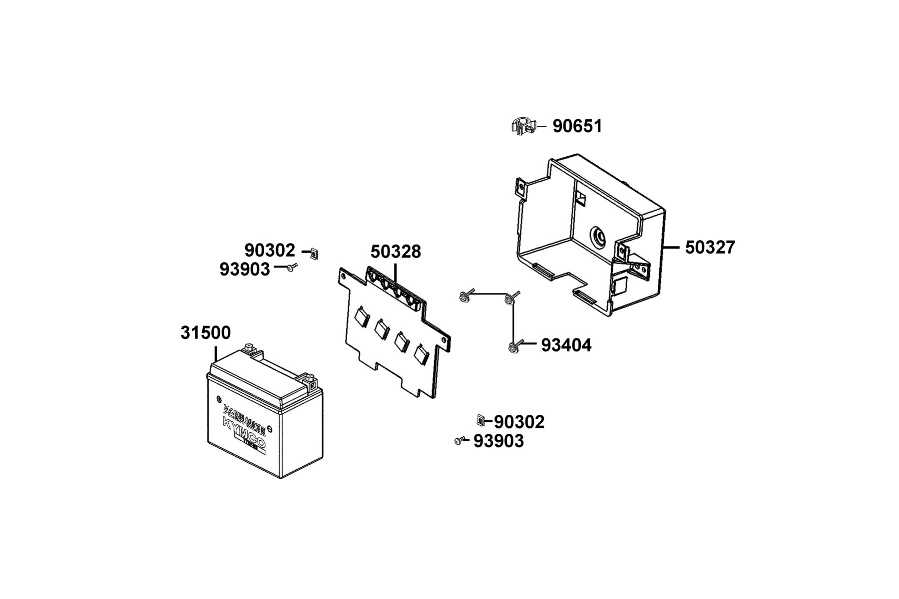 New People S 150(2020~ Battery parts diagram