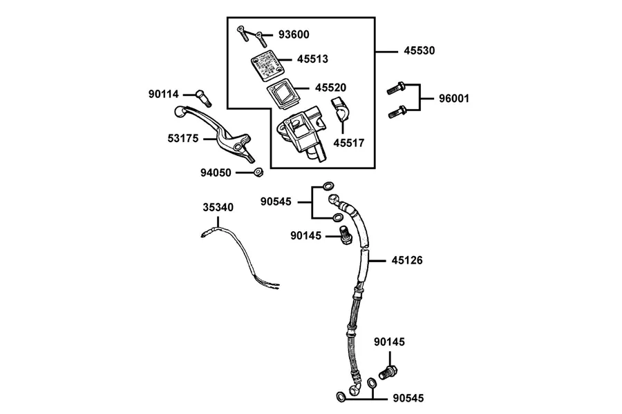F04 Brake Master Cylinder parts diagram