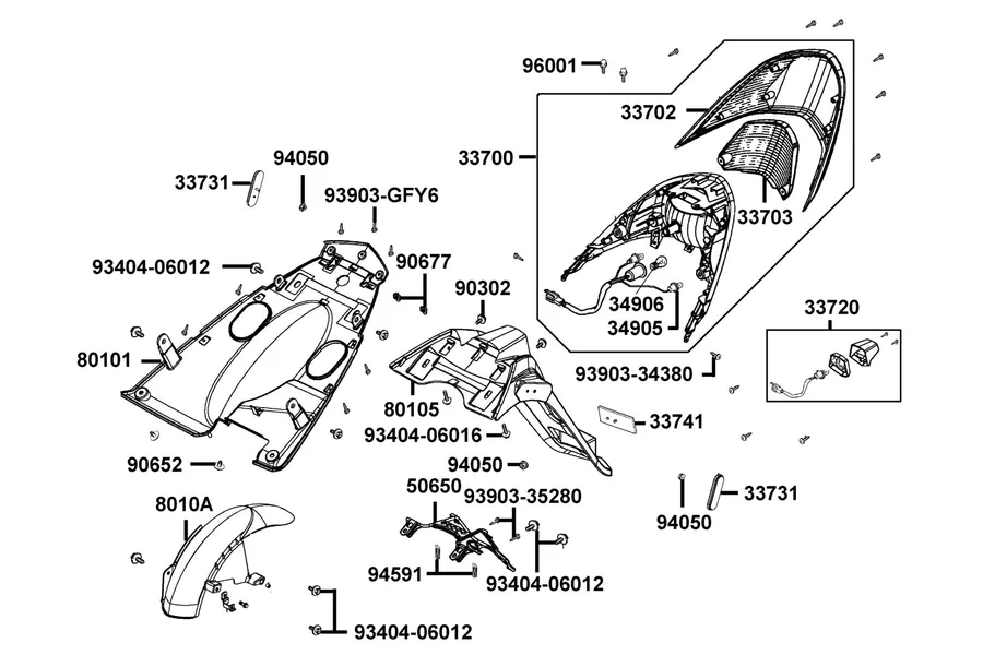 F18 Tail Light parts diagram