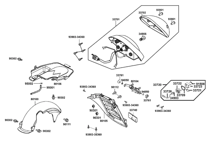 F18 Tail Light parts diagram