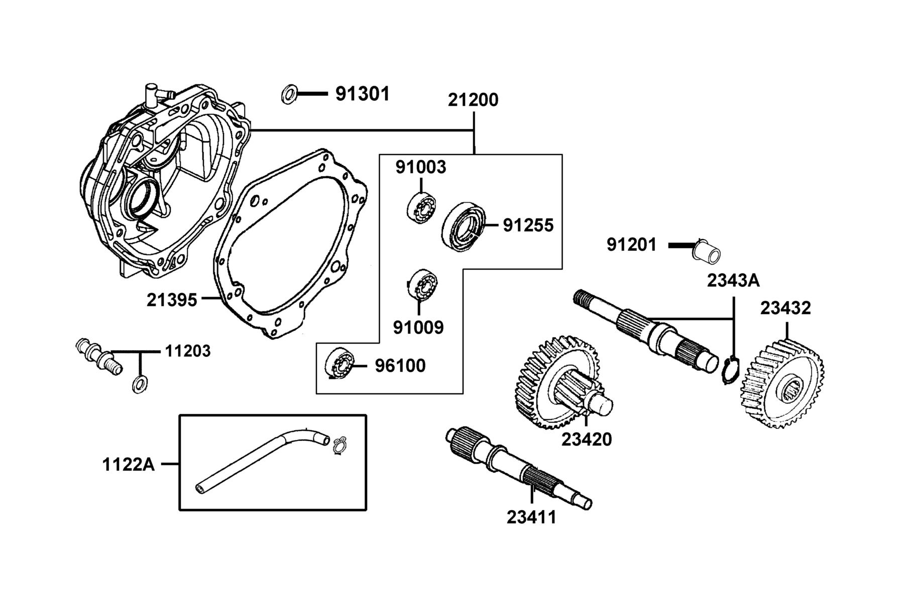 SUPER 8 150 Transmission parts diagram